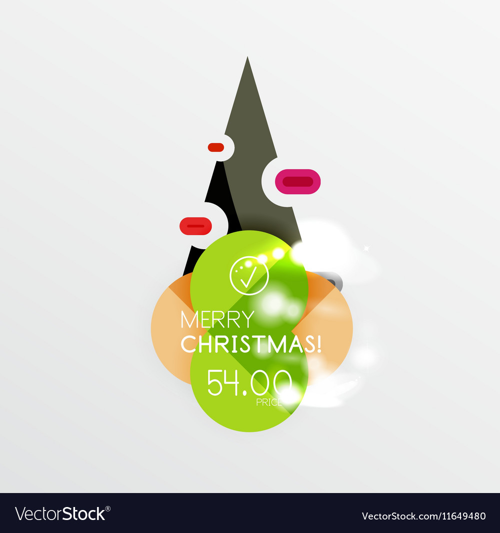 christmas and new year sale sticker templates vector image