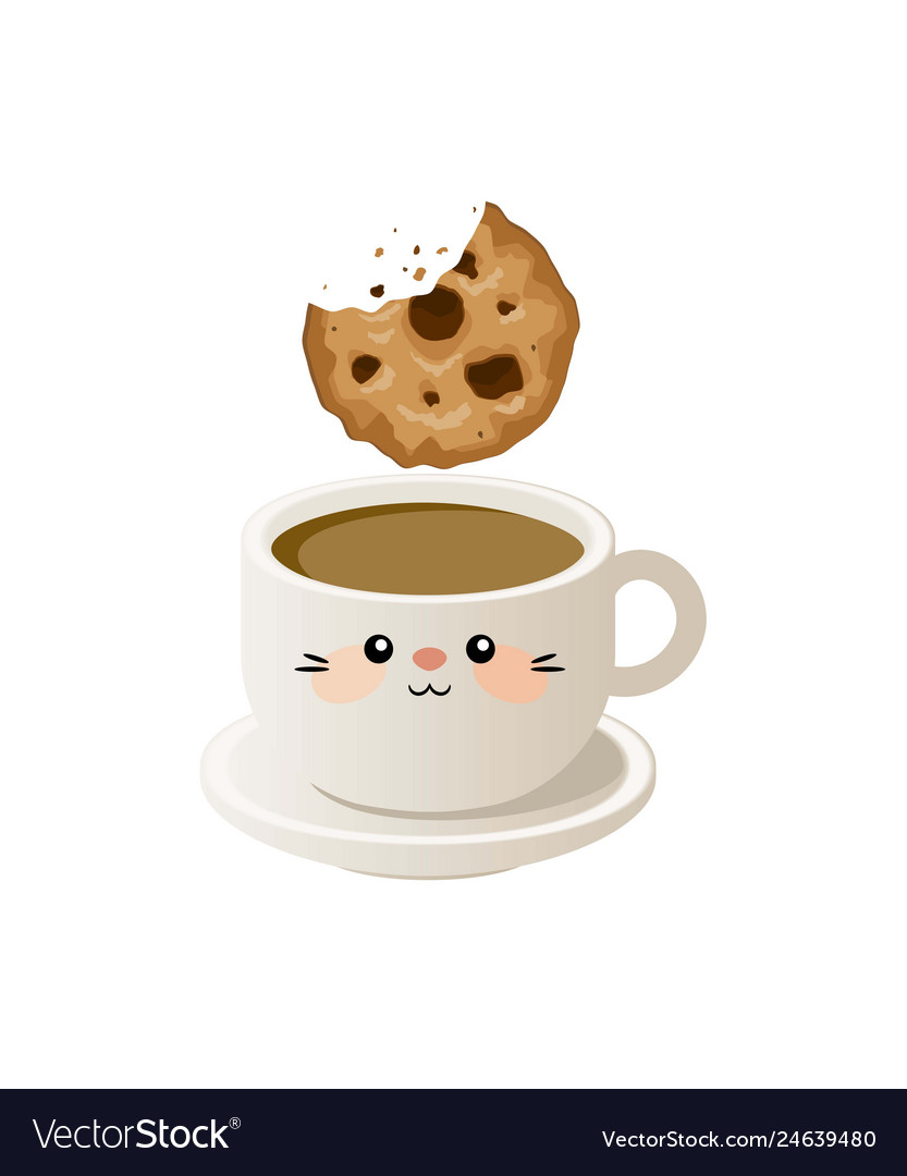 Tasse Kaffee mit Cookies