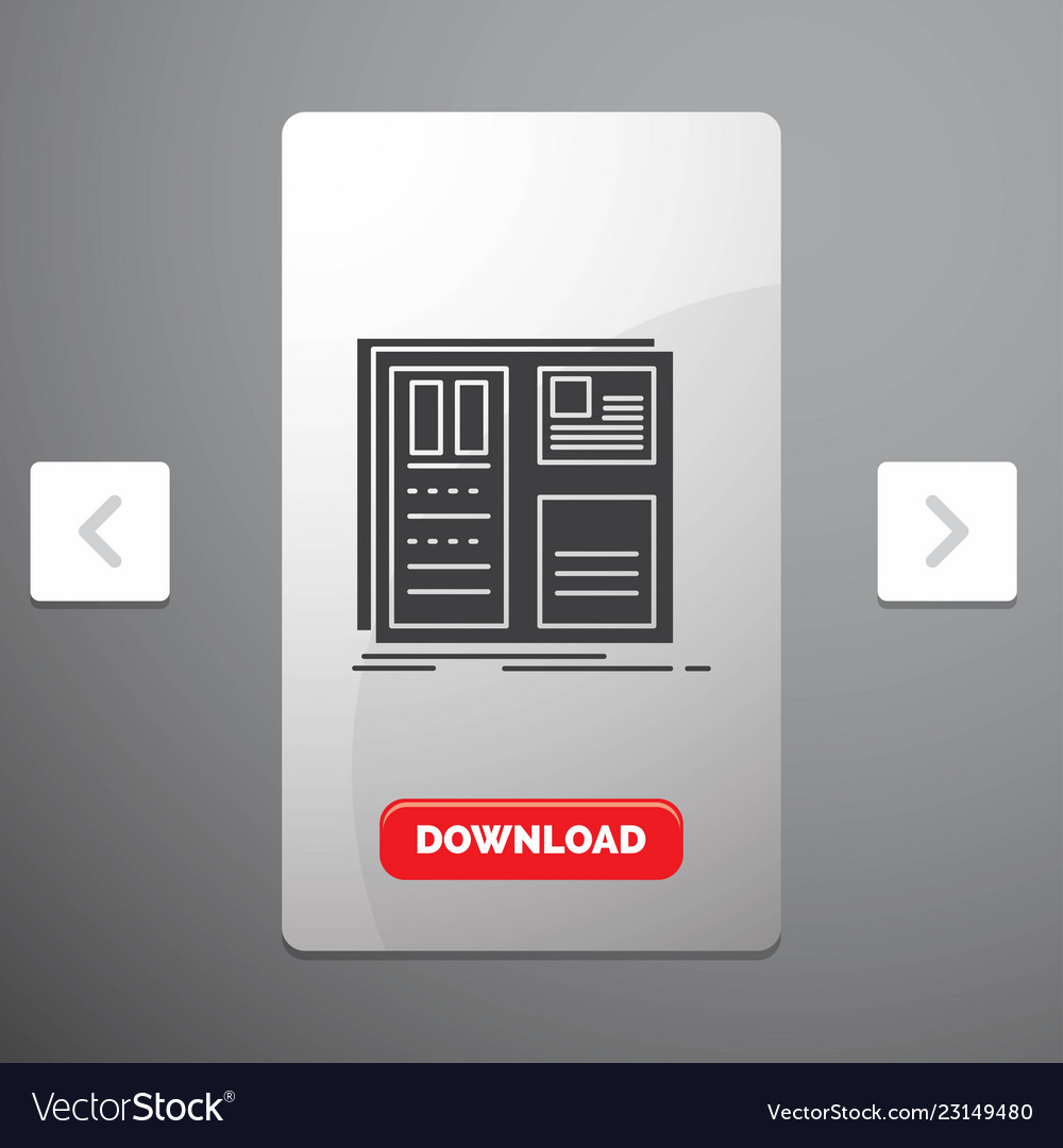 Design grid interface layout ui glyph icon vector image Design grid interface layout ui glyph icon
