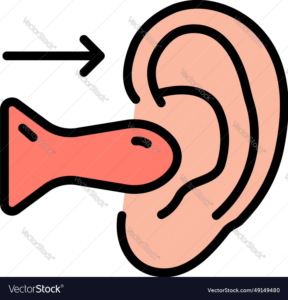 Earplugs color icon silicone foam safety ear Vector Image