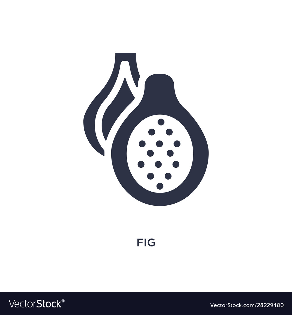 Fig icon on white background simple element from Vector Image Fig icon on white background simple element from