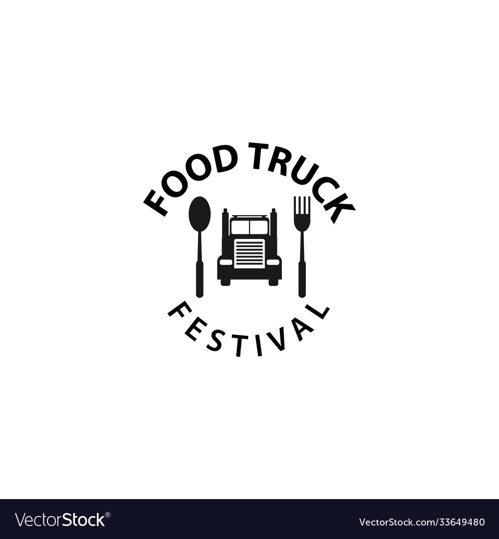 Food truck festival logo template design