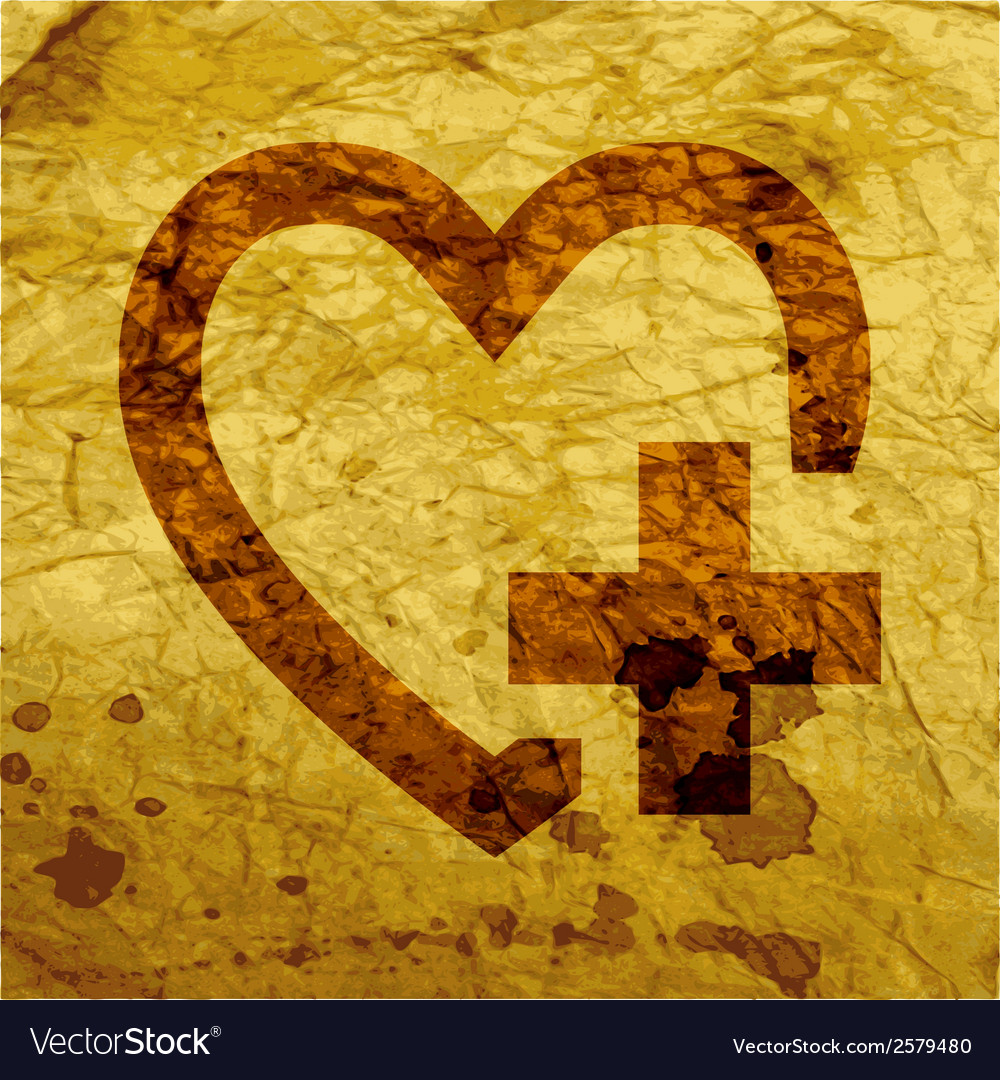 Heart flat modern web button and space for your
