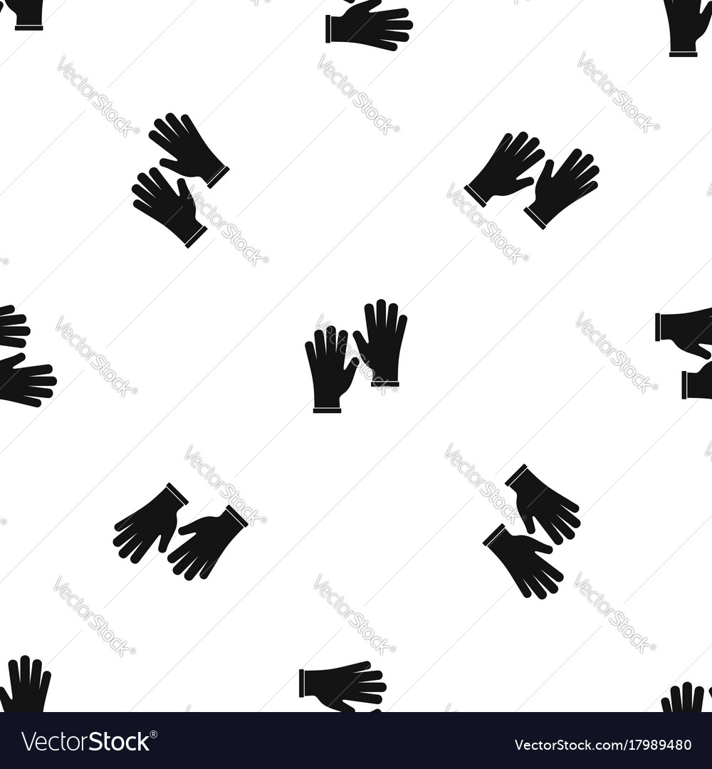 Medical gloves pattern seamless black Royalty Free Vector