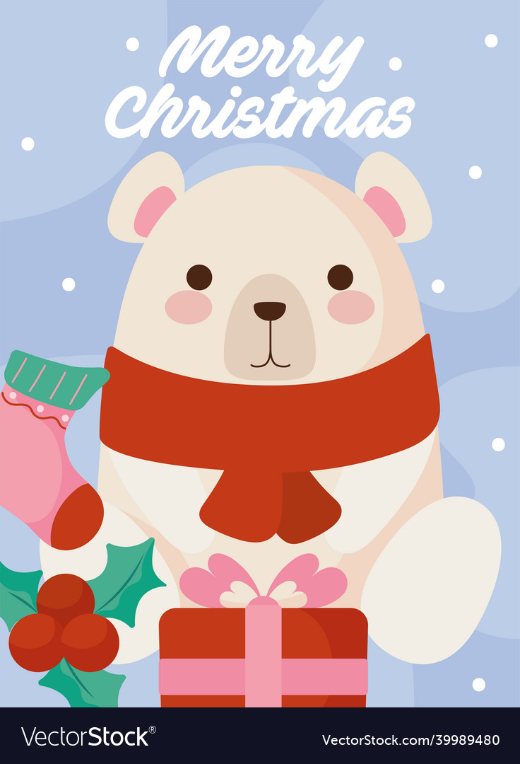 Merry Christmas Poster Royalty Free Vector Image