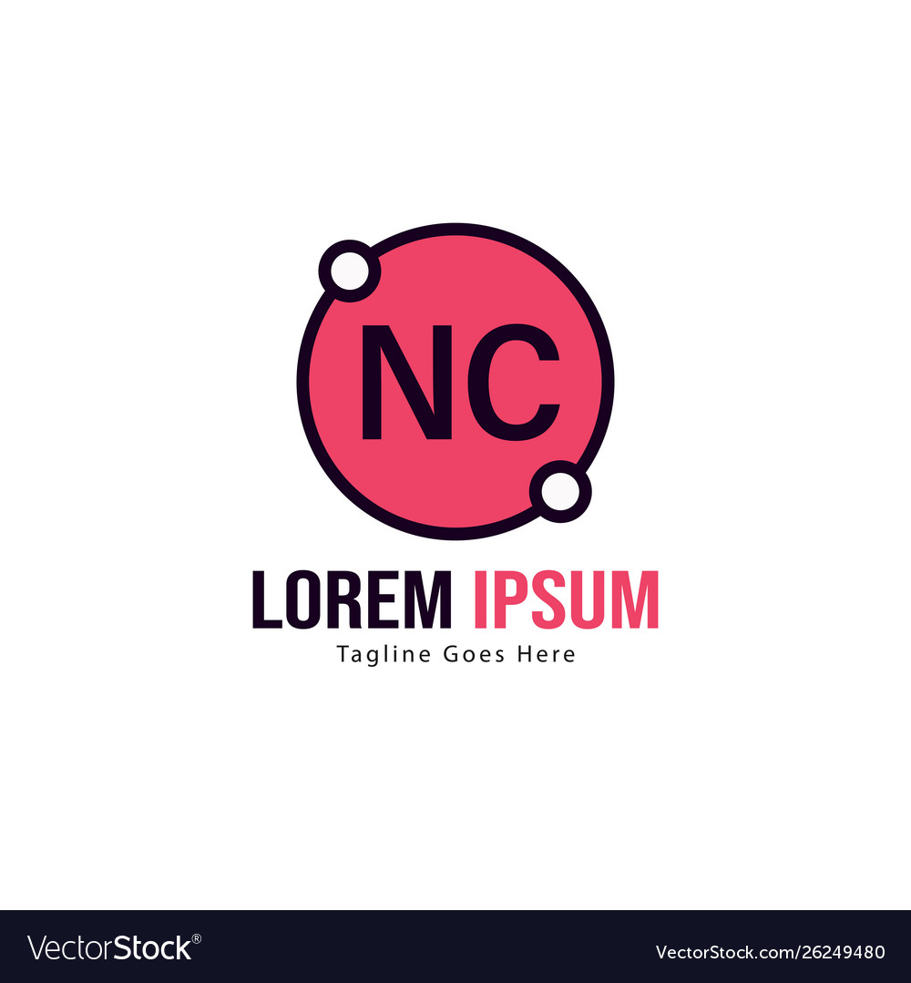 NC Initial Logo - Modern Frame