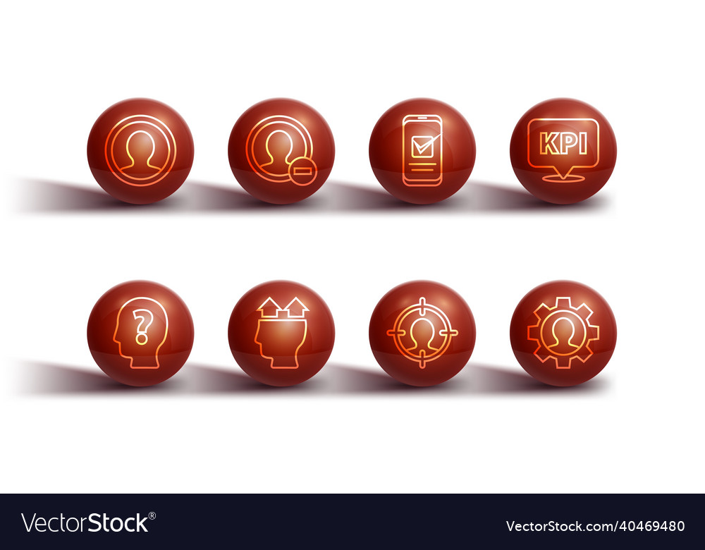Set line create account screen head with question vector image Set line create account screen head with question