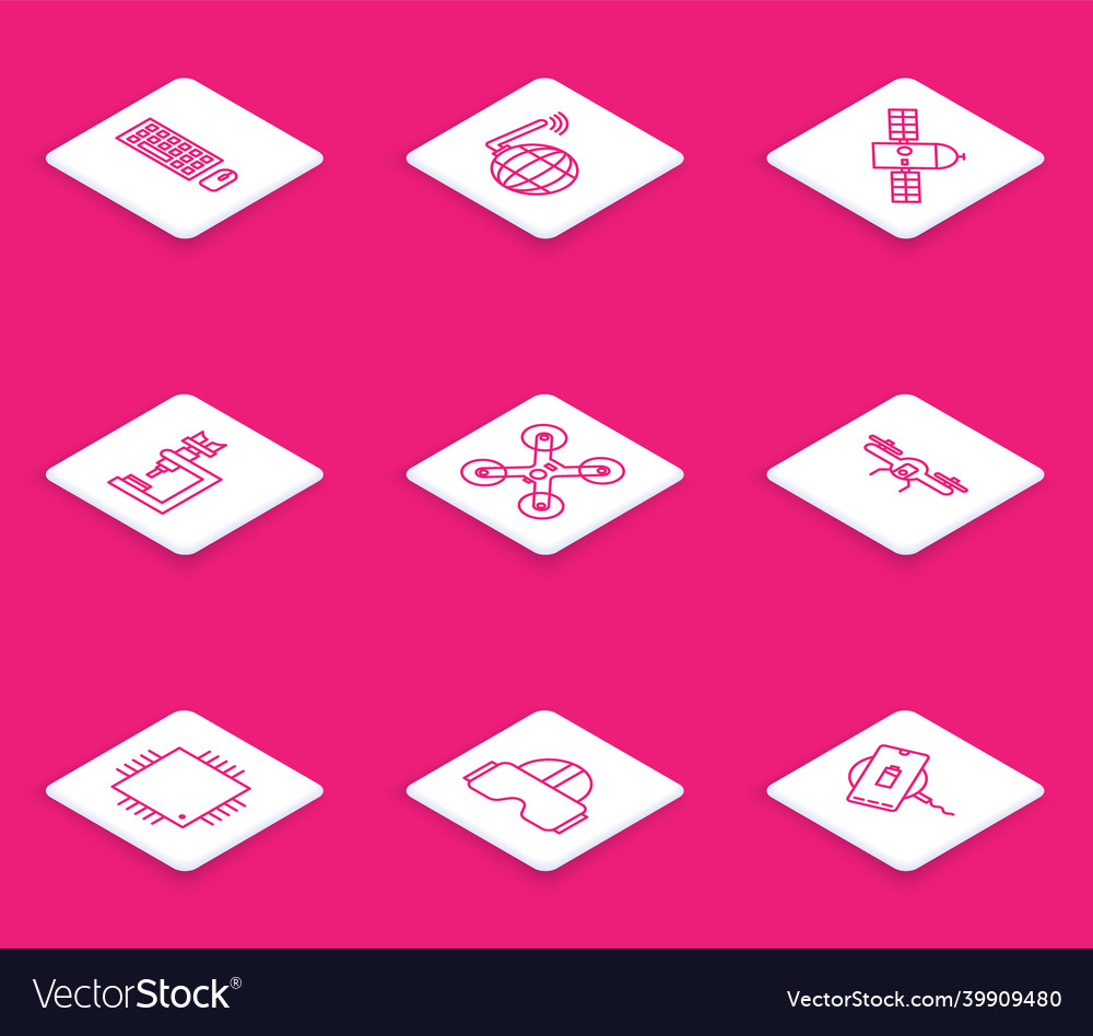 Set line keyboard and mouse social network