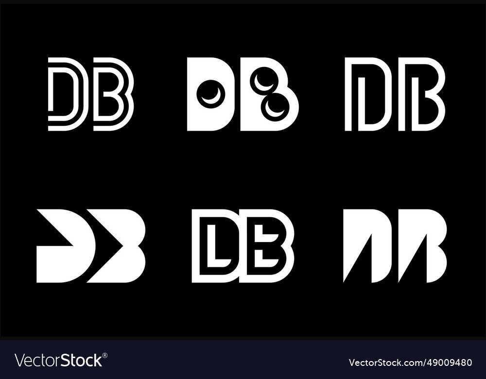 Set of letter db logos