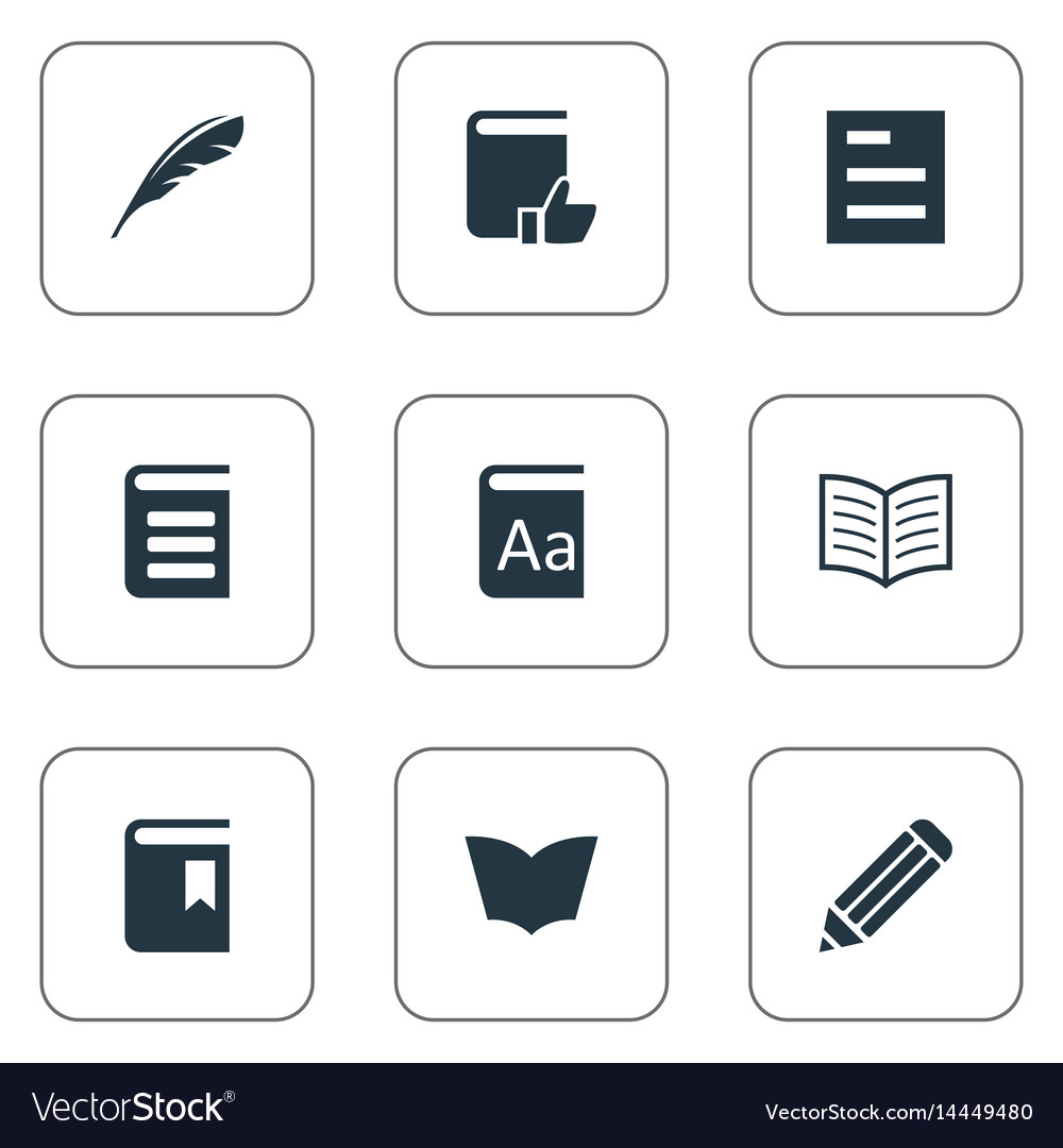 Set of simple knowledge icons