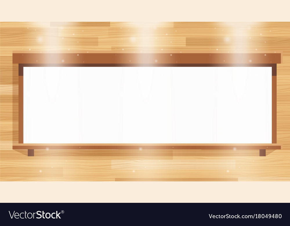 White banner on wooden board