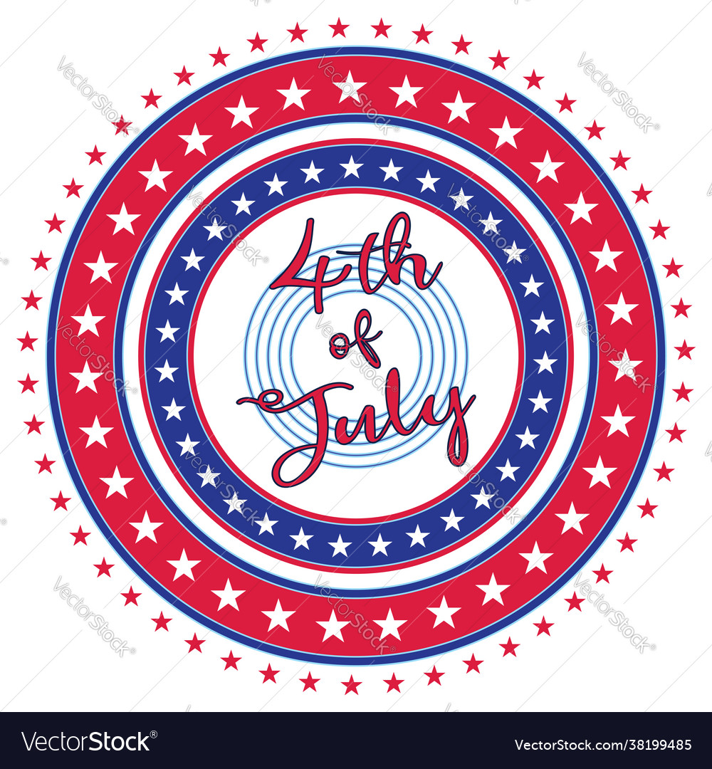 4th july usa independence day round banner