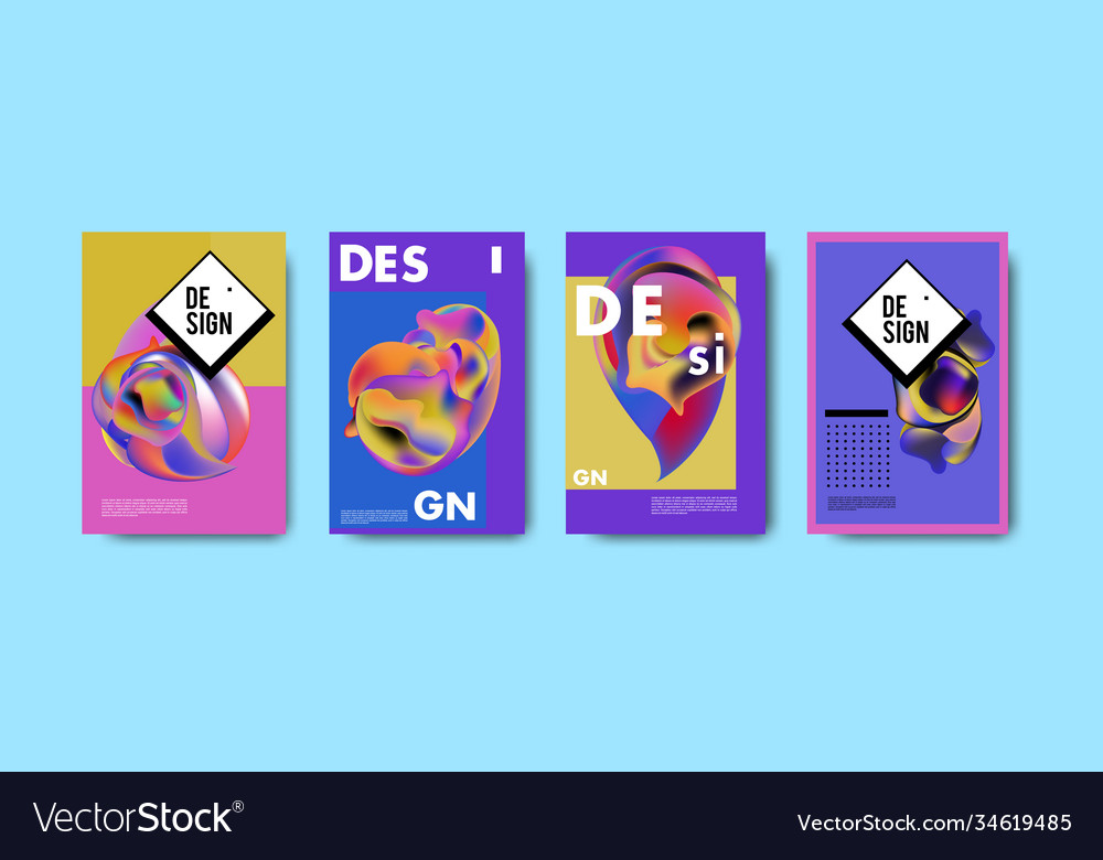 Abstract colorful liquid and fluid pattern Vector Image Abstract colorful liquid and fluid pattern