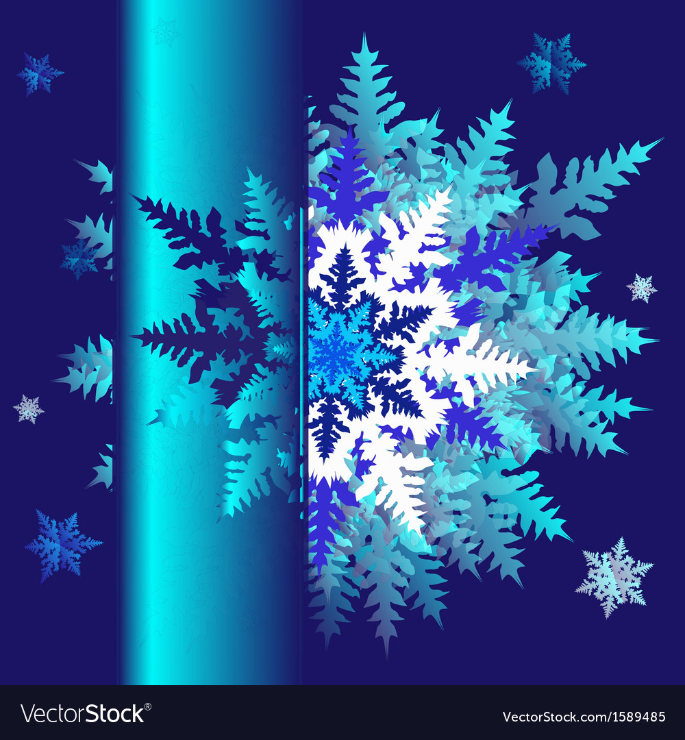 Abstract design with snowflakes and space for text