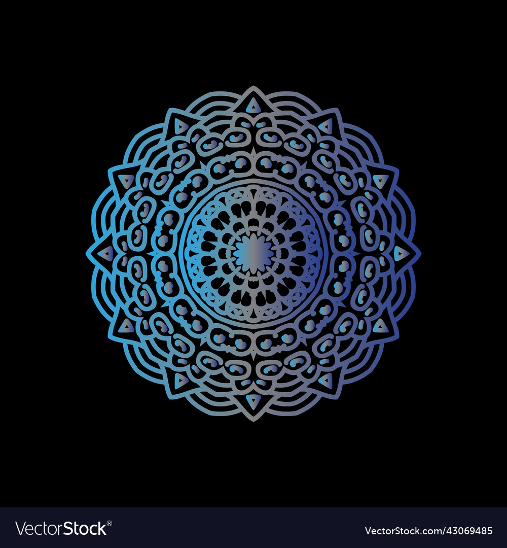 Art of circular pattern in mandala shape vector image Art of circular pattern in mandala shape
