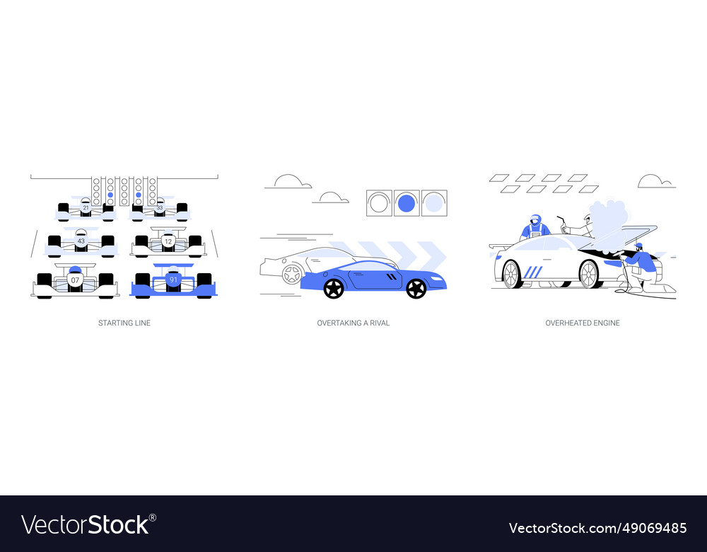 Car race abstract concept