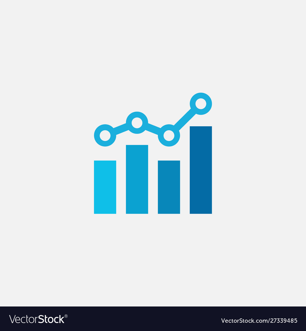 Chart icon design data analytic flat