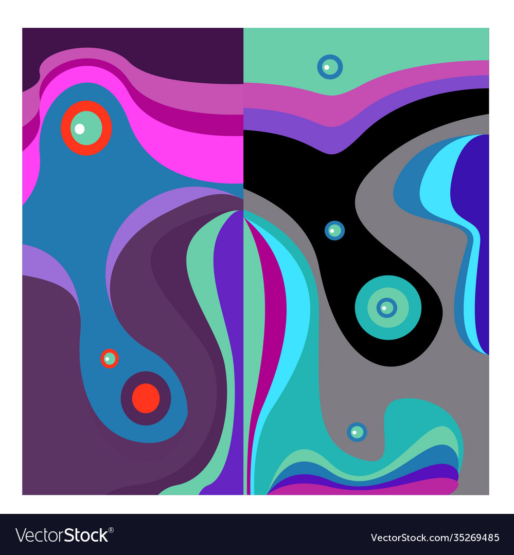 Colorful geometric and curve background pattern