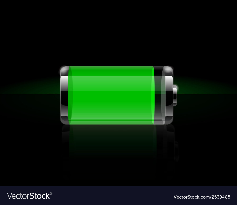 Glossy transparent battery icons