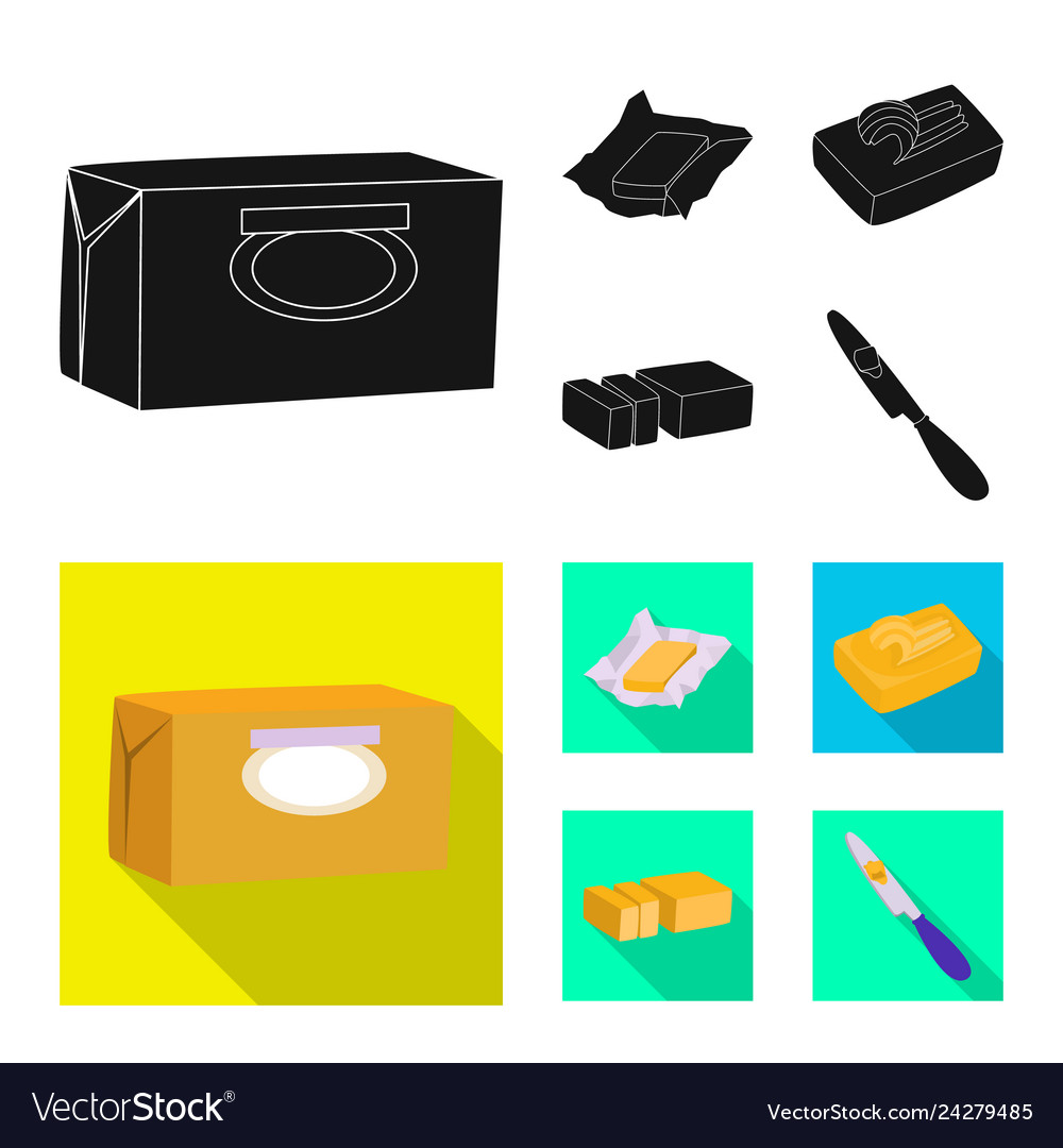Isolated object of creamy and product symbol set