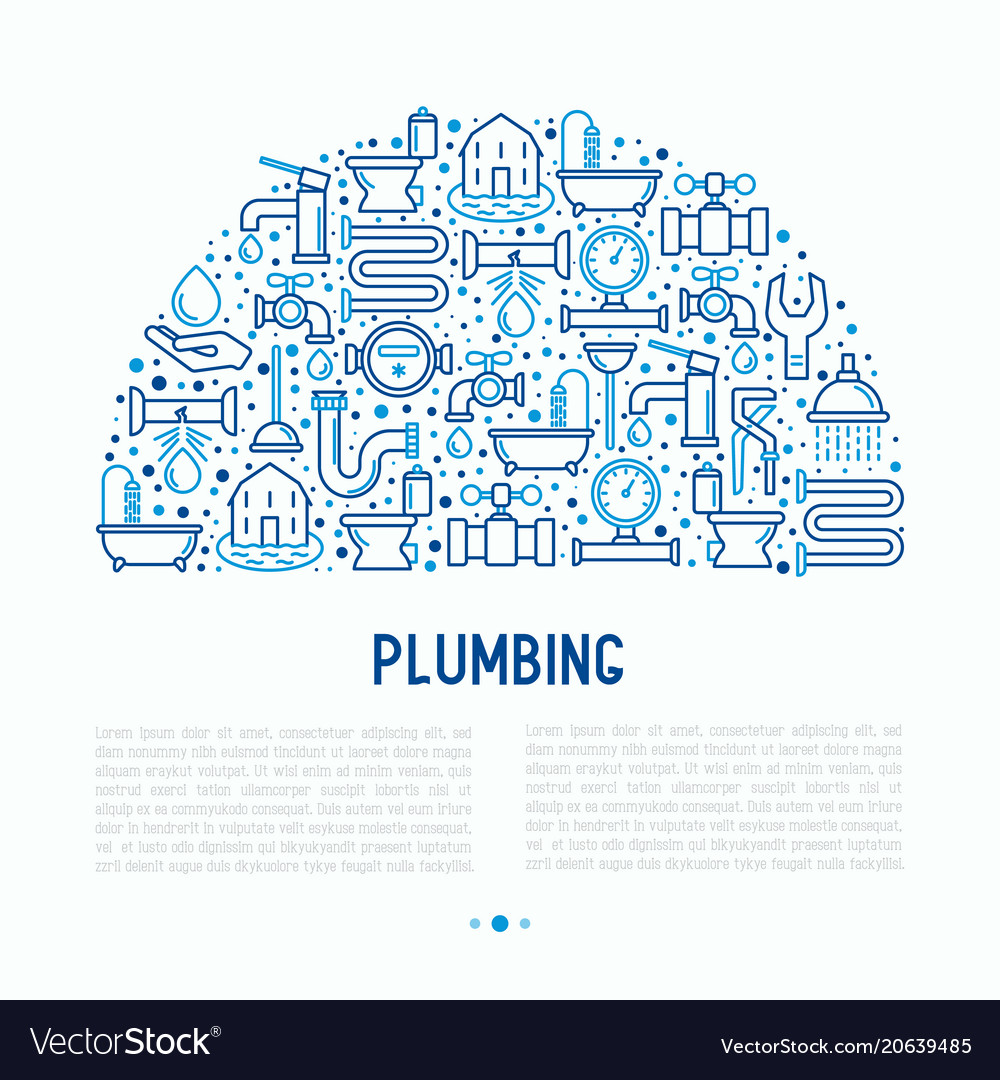 Plumbing concept in half circle