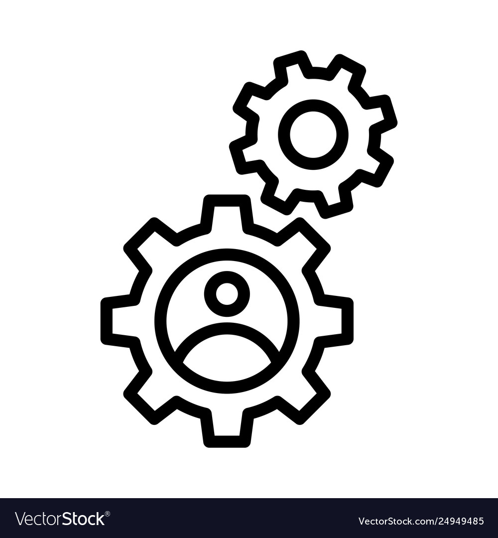 User setting vector image User setting