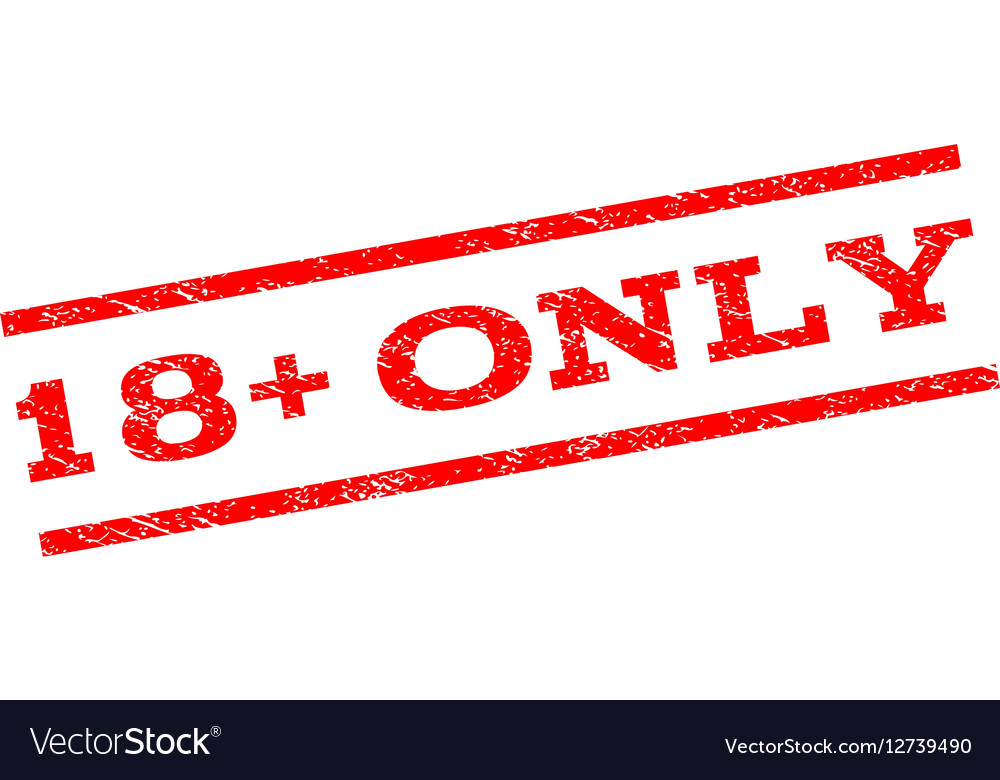 18 plus only watermark stamp Royalty Free Vector Image