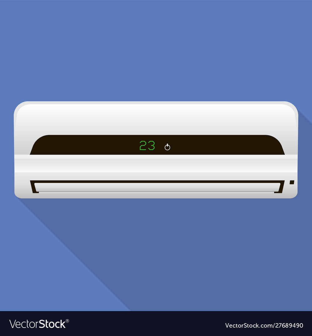 Air conditioner image a realistic white