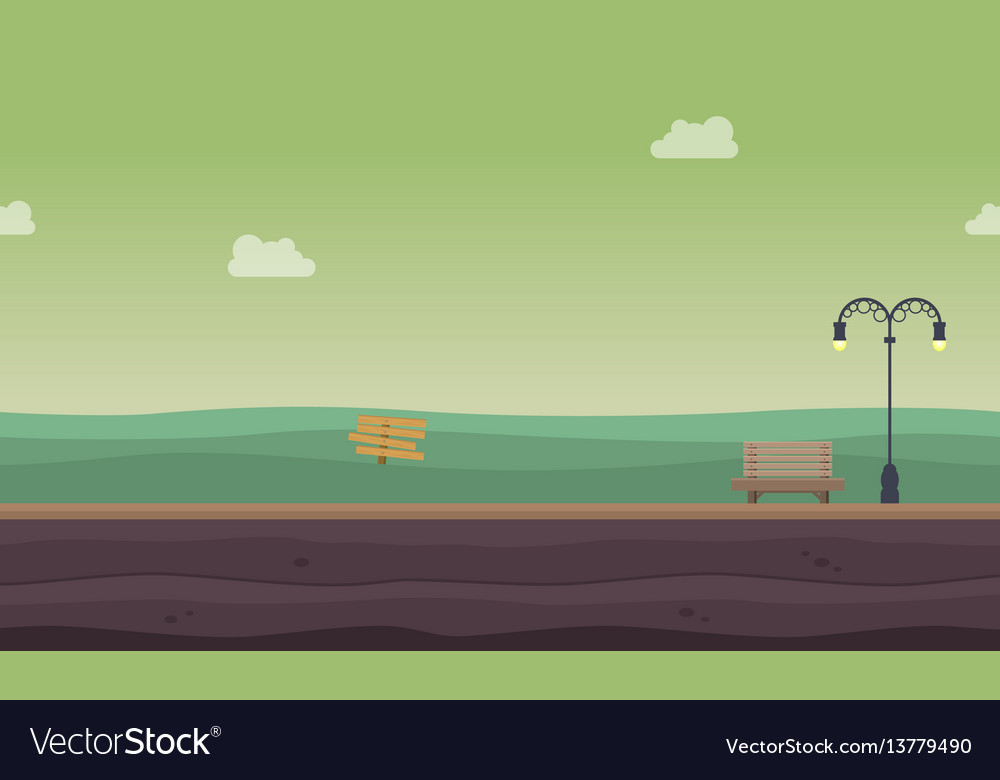 Background game garden landscape style Royalty Free Vector