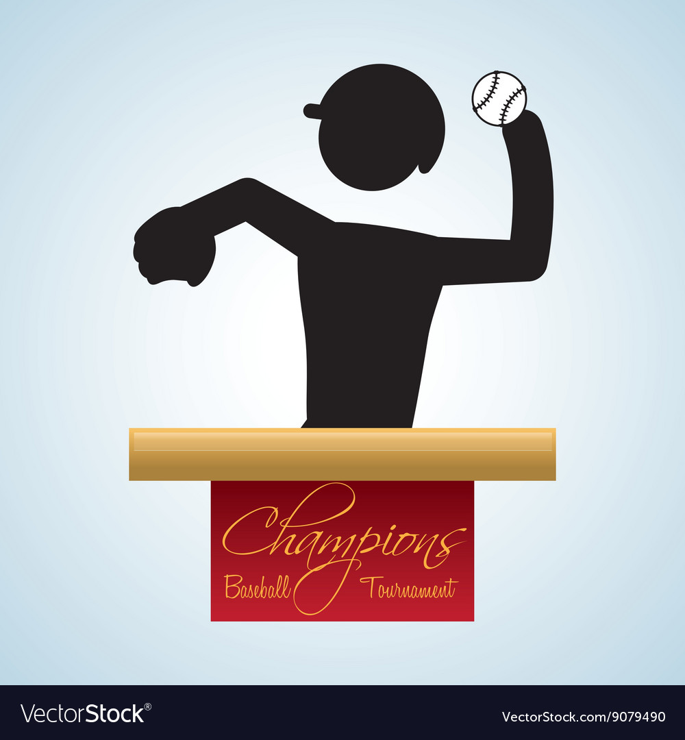 Baseball design sport icon flat