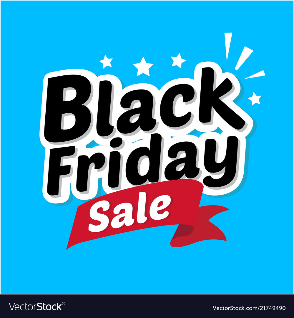 Black friday sale banner in blue background