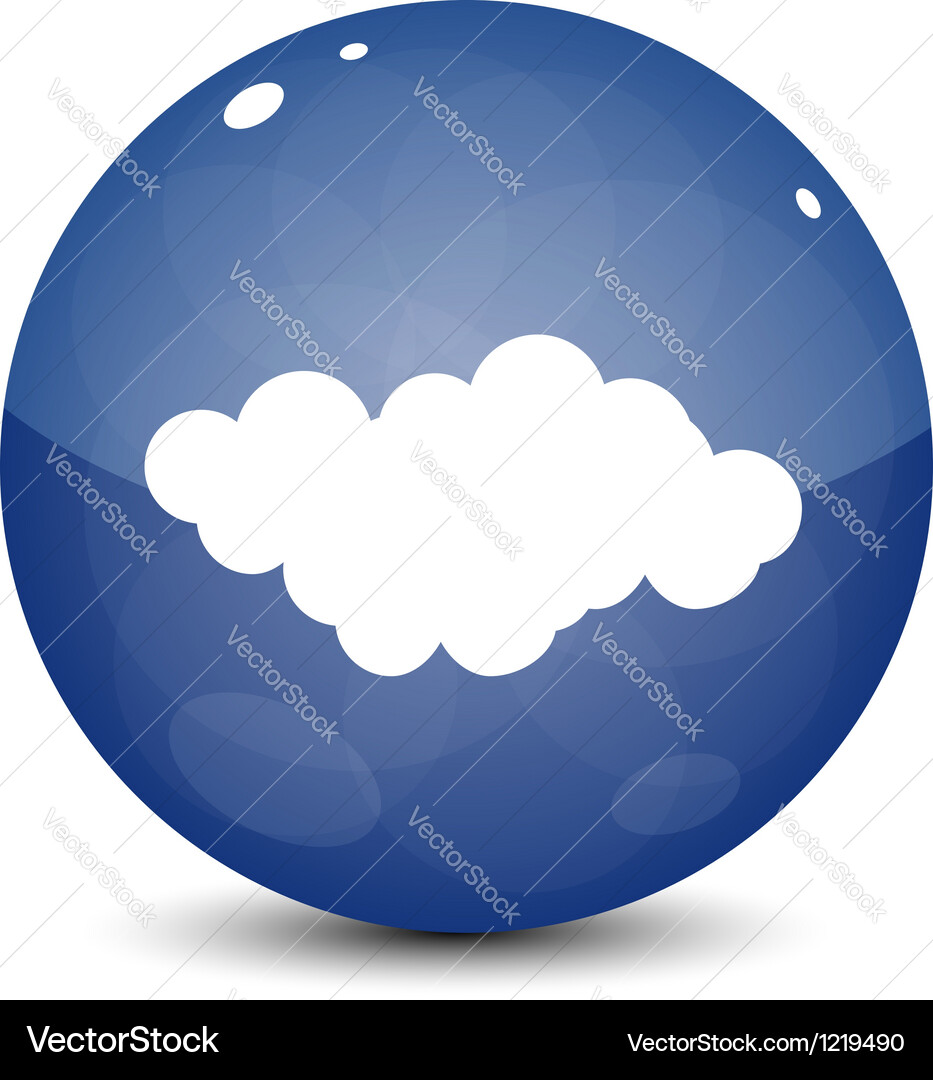 Blue cloud icon Royalty Free Vector Image - VectorStock