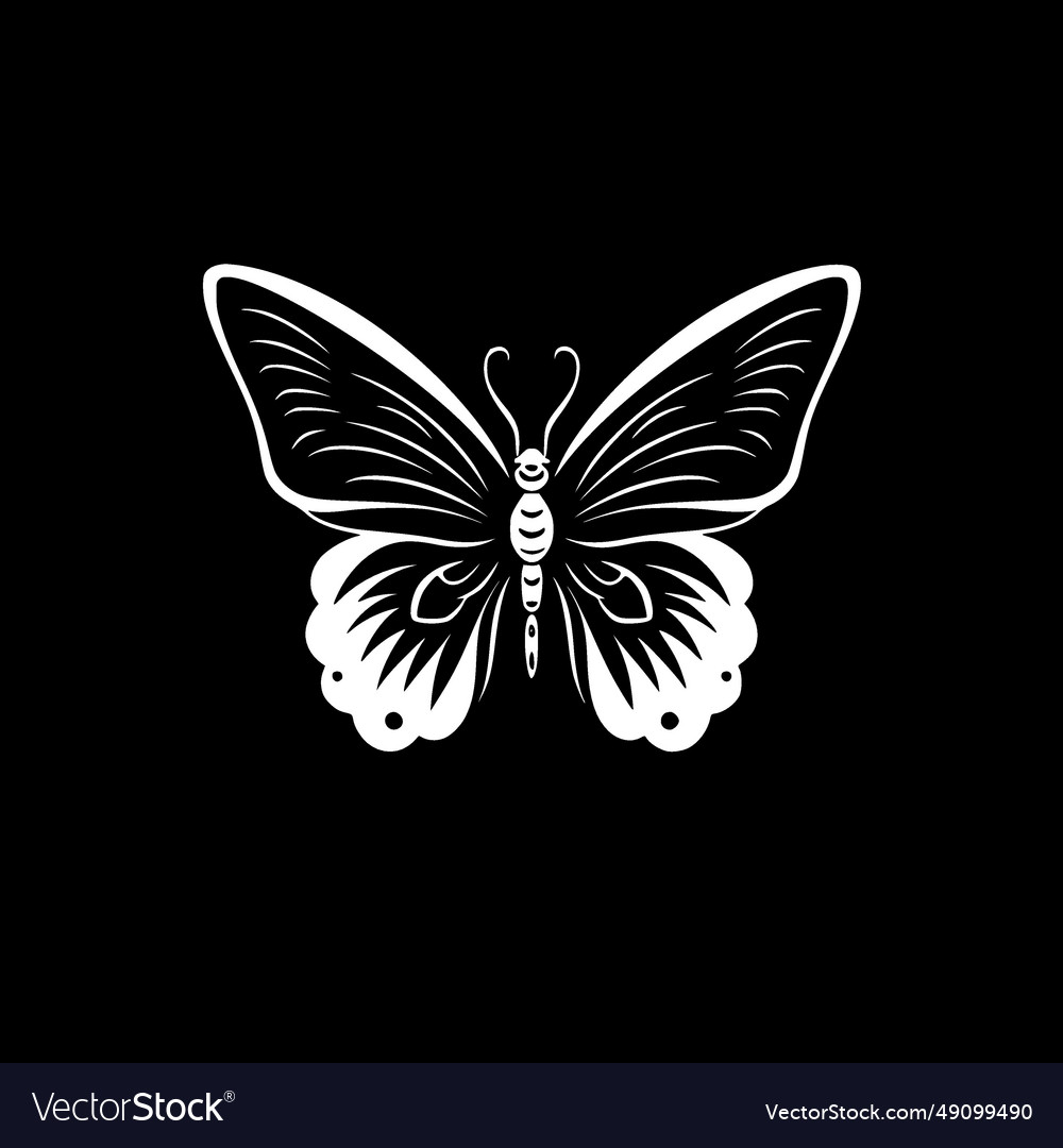 Butterfly - minimalist and simple silhouette Vector Image