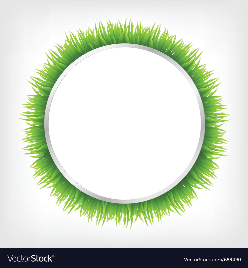 Circle with grass Royalty Free Vector Image VectorStock