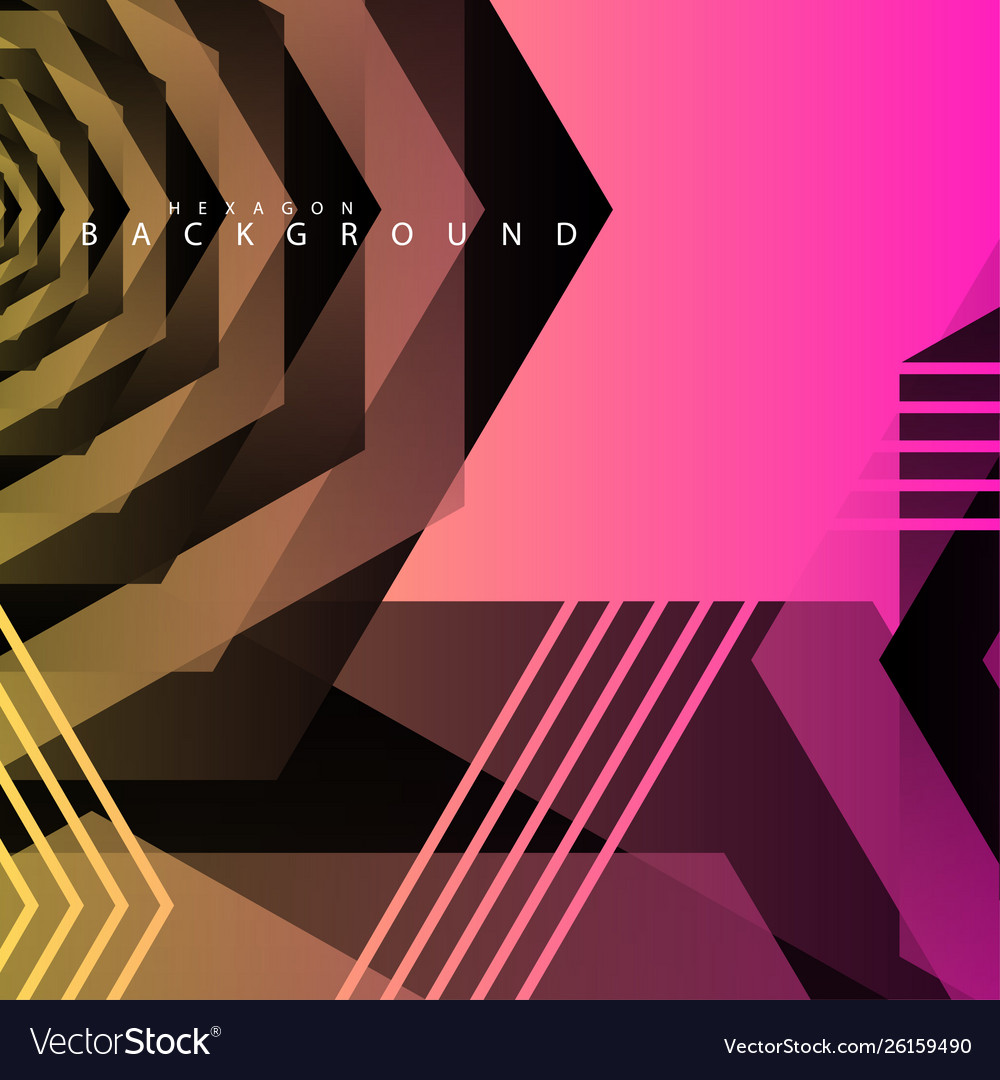Colorful hexagon abstract background transparent Vector Image