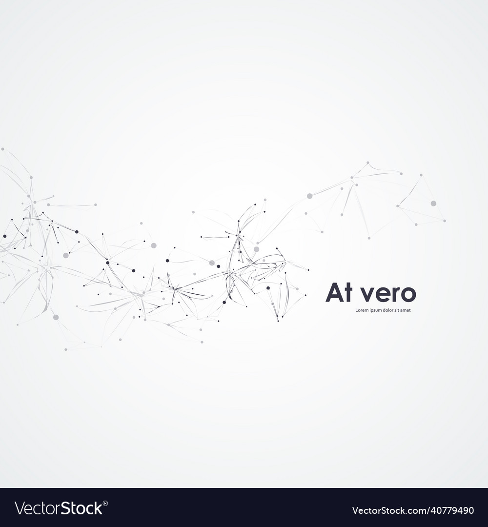 Connect abstract dots and lines network vector image Connect abstract dots and lines network