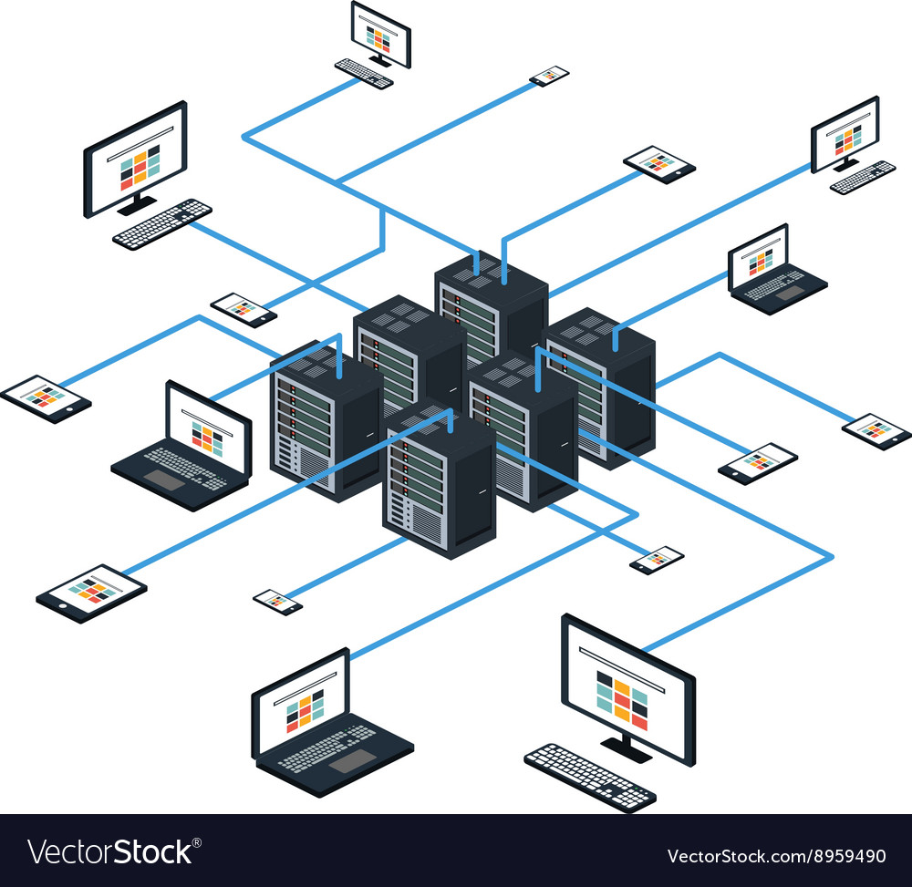 Data Network Isometric Set