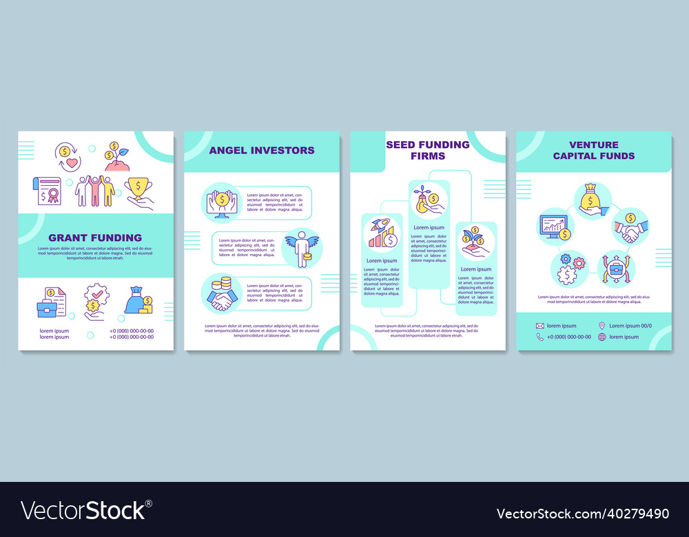 Funding social entrepreneurship brochure template Vector Image