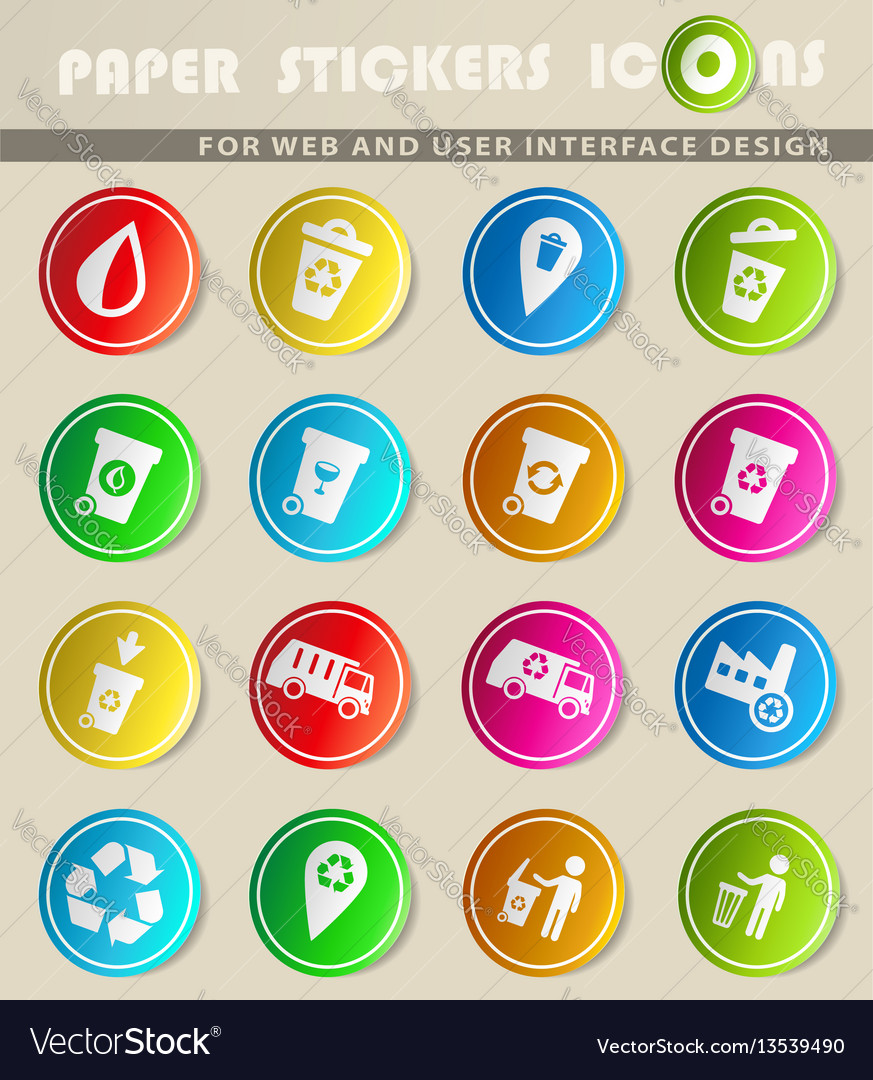 Garbage icon set