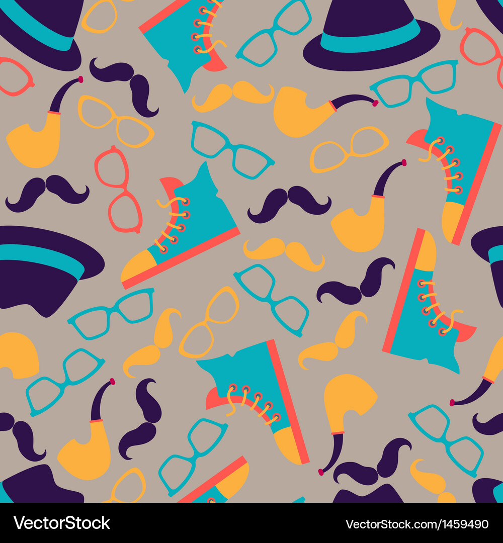 Hipster style seamless pattern Royalty Free Vector Image