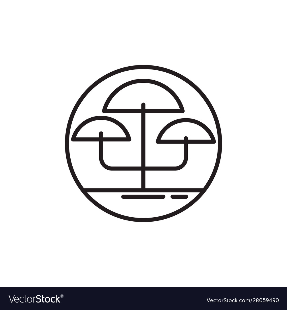 Tree with branches line style