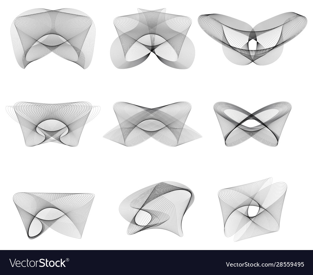 Abstract templates with curved lines vector image Abstract templates with curved lines