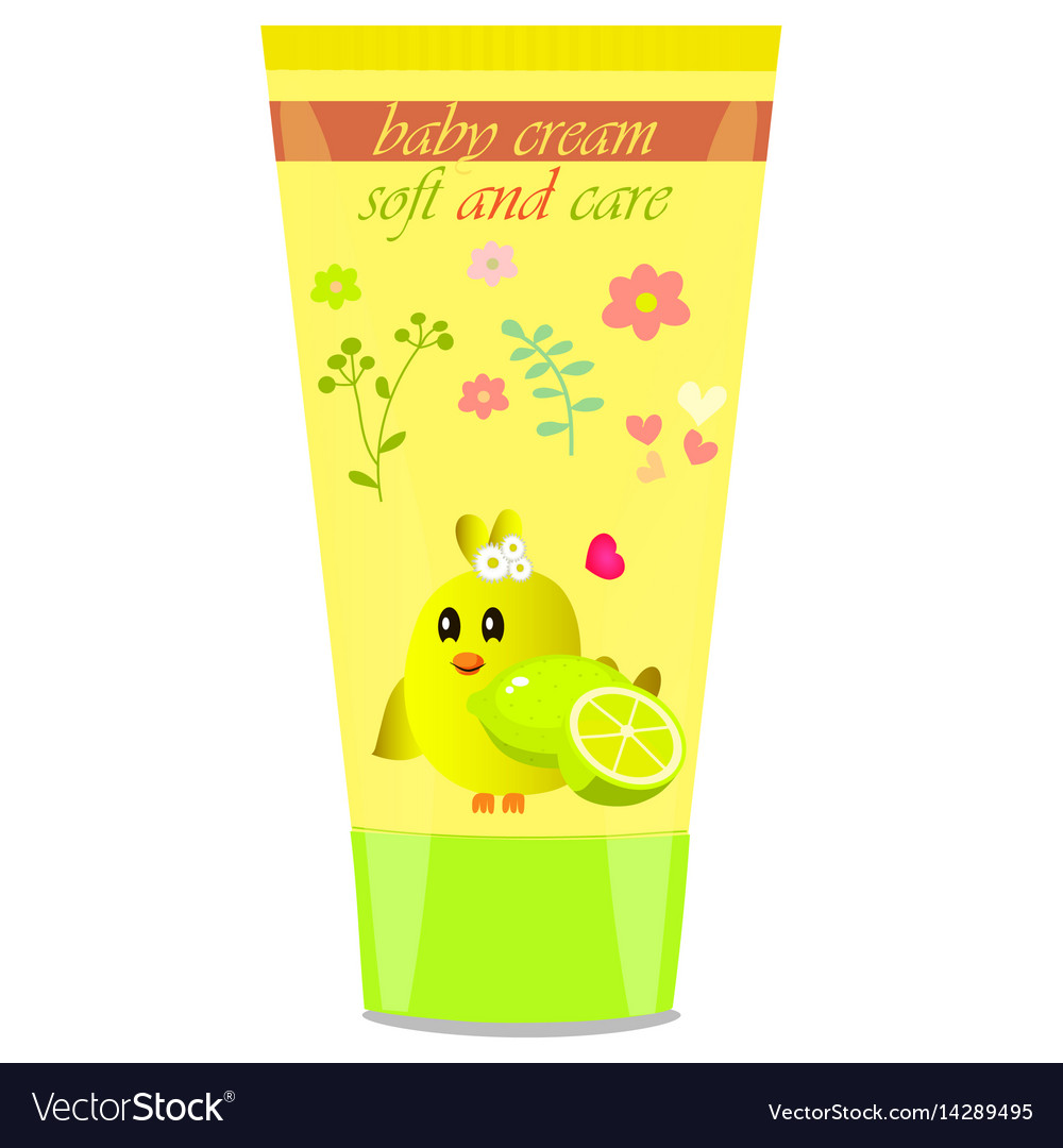 Baby cream tube with kids design