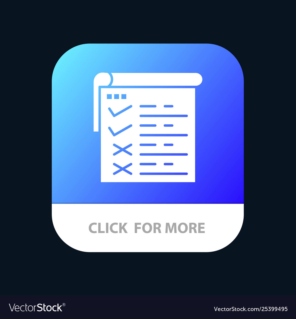 Checklist testing report qa mobile app icon design vector image Checklist testing report qa mobile app icon design