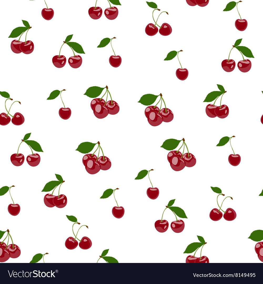Cherry seamless pattern with