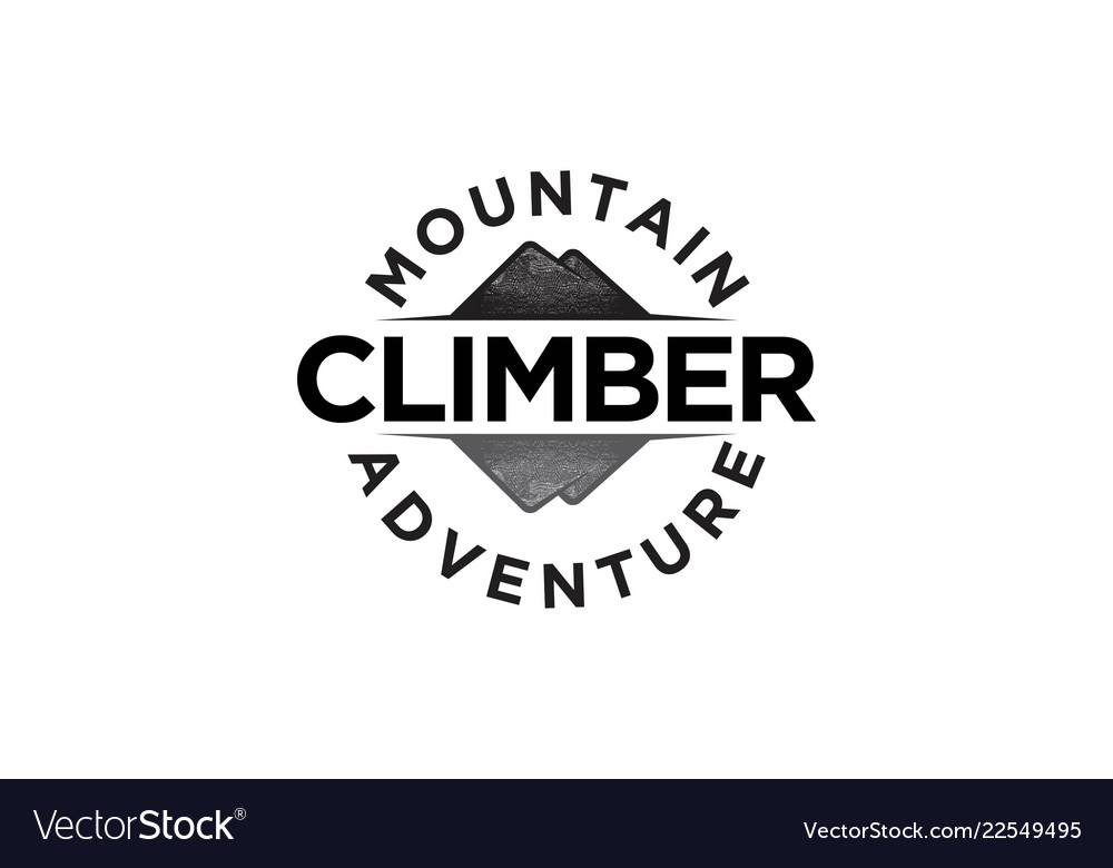 Climber mountain adventure logo designs