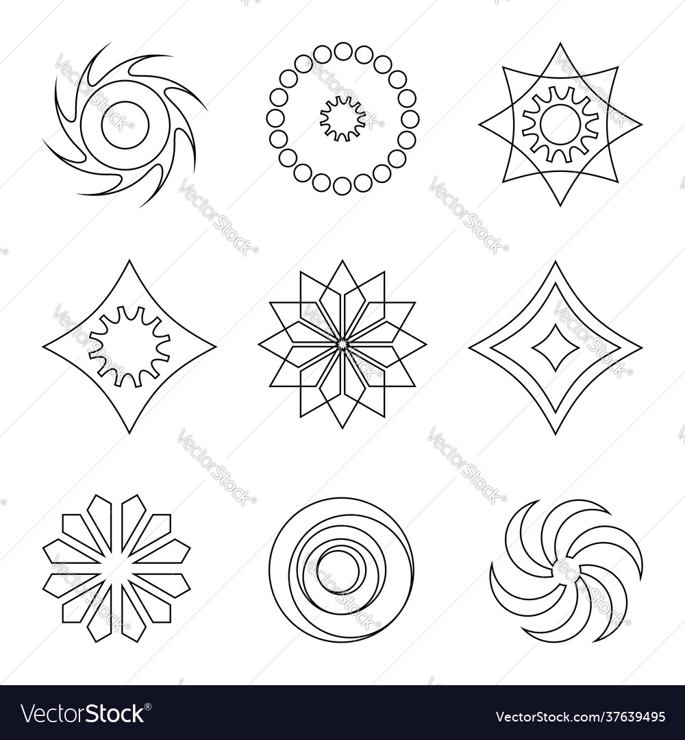 Design elements set vector image Design elements set