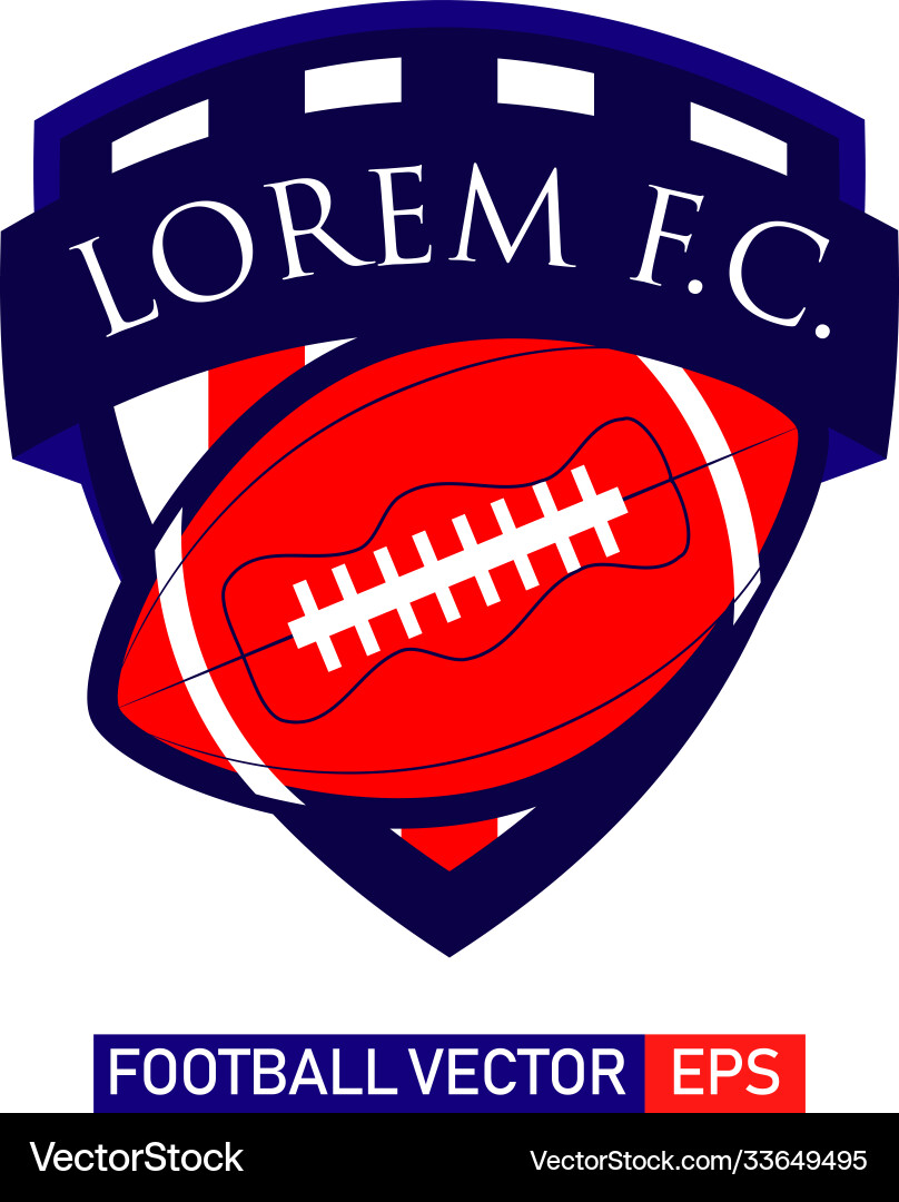 Football logo template design Royalty Free Vector Image