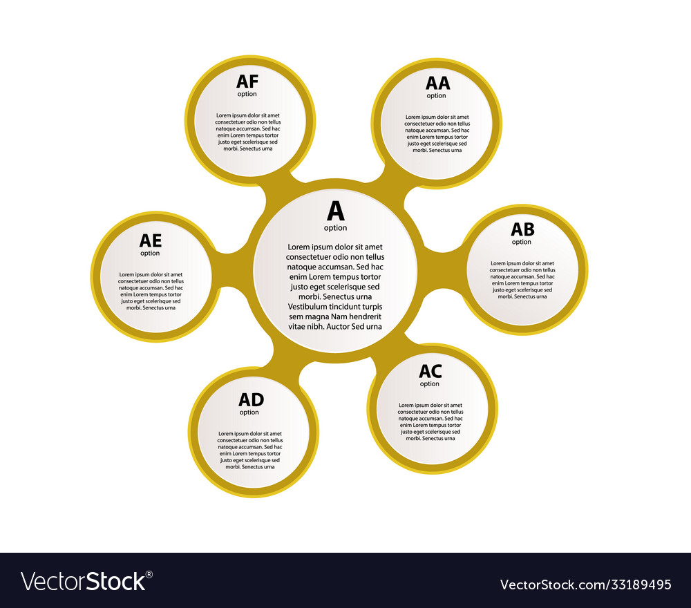 Infographic report template with lines and icons