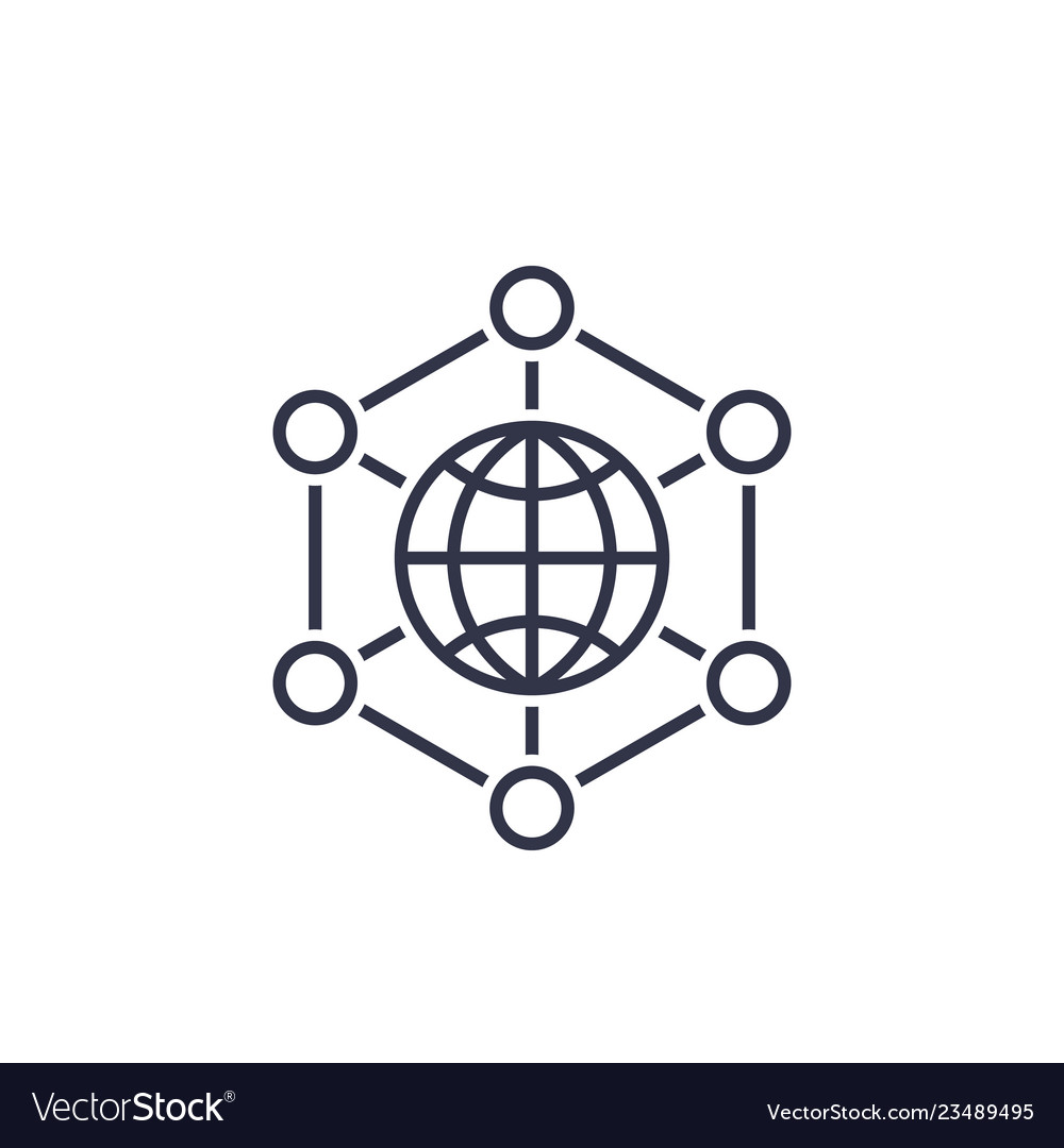 International Business Global Markets Line Icon Vector Image international-business-global-markets-line-icon-vector-image